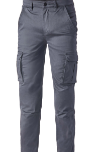 Pantalone polycotone stretch grigio 240 gr.